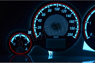 Volkswagen Sharan, Ford Galaxy светодиодные шкалы (циферблаты) на панель приборов - дизайн 1