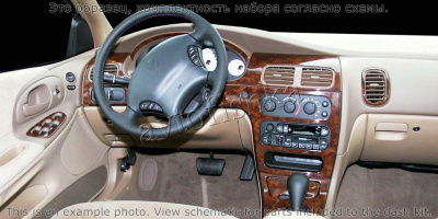 Декоративные накладки салона Dodge Intrepid 1998-1999 с Автоматическая коробка передач, Bench Seat, 18 элементов.
