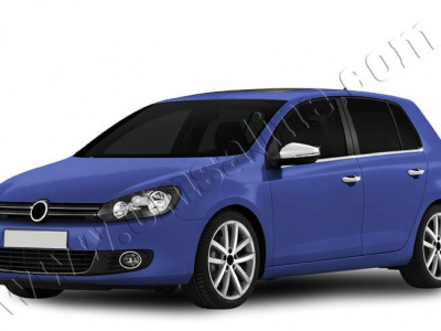 Volkswagen Golf 6 (2009-) хромированные накладки на корпуса боковых зеркал из нержавеющей стали