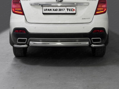 Lifan X60 (16–) Защита задняя (овальная) 75х42 мм