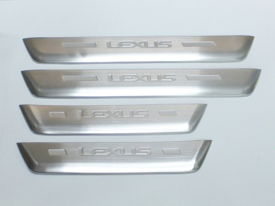 Lexus RX (16–) Накладки на дверные пороги с логотипом, нерж.