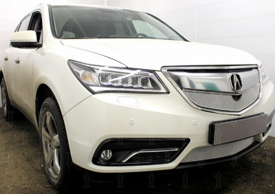 Acura MDX (13–15) Защита радиатора Premium, хром, верх